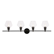 Elegant Lighting Gene 4 Light 38" Wide Vanity Light Black