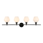Elegant Lighting Gene 4 Light 38" Wide Vanity Light Black