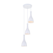 Elegant Lighting Aiken 3 Light 14" Wide Multi Light Pendant White
