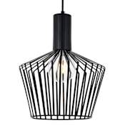 Elegant Lighting Ronnie 12" Wide Cage Pendant Black
