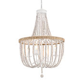 Elegant Lighting Jolie 4 Light 20" Wide Multi Light Pendant Antique White