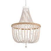 Elegant Lighting Jolie 5 Light 24" Wide Multi Light Pendant Antique White