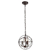 Elegant Lighting Wallace 3 Light 11-13/16" Wide Pendant Dark Copper Brown