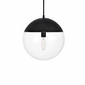 Elegant Lighting Eclipse 14" Wide Pendant Black