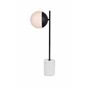 Elegant Lighting Eclipse Single Light 22" Tall Buffet Table Lamp with Frosted Glass Black