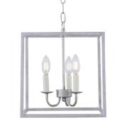 Elegant Lighting Eclipse 3 Light 12" Cage Chandelier Vintage Silver