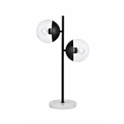 Elegant Lighting Eclipse 2 Light 23" Tall Tree Table Lamp with Clear Glass Black