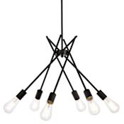 Elegant Lighting Lucca 6 Light 23" Wide Sputnik Chandelier Black