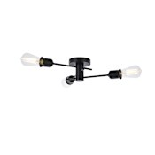 Elegant Lighting Xavier 3 Light 18" Wide Semi-Flush Ceiling Fixture Black