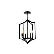 Elegant Lighting Kiera 4 Light 14" Wide Semi-Flush Ceiling Fixture Black