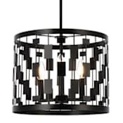 Elegant Lighting Levante 3 Light 14" Wide Pendant Black