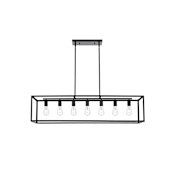Elegant Lighting Judah 7 Light 47" Wide Linear Pendant Black