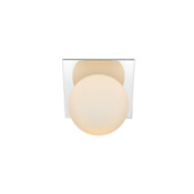 Elegant Lighting Jillian 8" Tall Bathroom Sconce Chrome / Frosted White