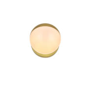 Elegant Lighting Majesty 5" Tall Bathroom Sconce Brass / Frosted White