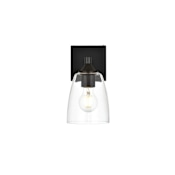 Elegant Lighting Gianni 10" Tall Bathroom Sconce Black / Clear