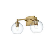Elegant Lighting Eero 2 Light 16" Wide Vanity Light Satin Gold