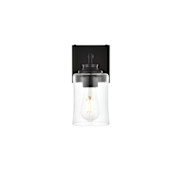 Elegant Lighting Ronnie 9" Tall Bathroom Sconce Black / Clear