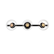 Elegant Lighting Rogelio 3 Light 7" Tall Bathroom Sconce Black / Clear