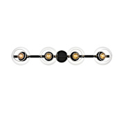 Elegant Lighting Rogelio 4 Light 7" Tall Bathroom Sconce Black / Clear