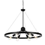 Elegant Lighting Thora 6 Light 32" Wide Suspension Pendant Black