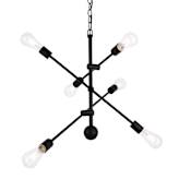 Elegant Lighting Axel 6 Light 29" Wide Sputnik Chandelier Black