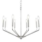 Elegant Lighting Enzo 8 Light 25" Wide Taper Candle Chandelier Chrome