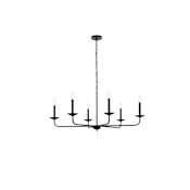 Elegant Lighting Cohen 6 Light 42" Wide Taper Candle Style Chandelier Black