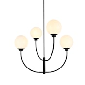 Elegant Lighting Nyomi 4 Light 30" Wide Chandelier Black