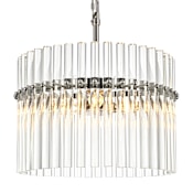 Elegant Lighting Paulina 3 Light 16" Wide Pendant Polished Nickel
