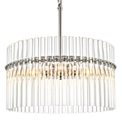 Elegant Lighting Paulina 4 Light 20" Wide Pendant Polished Nickel