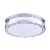 Elegant Lighting Daxter 12" Wide LED Flush Mount Ceiling Fixture White / Nickel