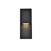 Elegant Lighting Raine 13" Tall LED Outdoor Wall Sconce Black