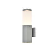 Elegant Lighting Raine 16" Tall LED Outdoor Wall Sconce - Rectangular Silver