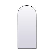 Elegant Lighting Ayra 32" W x 76" H Modern Arched Bathroom Wall Mirror Black