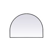 Elegant Lighting Ayra 33" W x 24" H Modern Arched Bathroom Wall Mirror Black