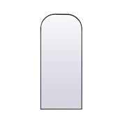 Elegant Lighting Blaire 28" W x 66" H Modern Arched Bathroom Wall Mirror Black