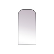 Elegant Lighting Blaire 35" W x 72" H Arched Full Length Mirror Black