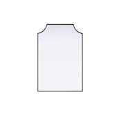 Elegant Lighting Everleigh 24"W x 36"H Rectangular Flat Iron Framed Vertical Accent Mirror Black
