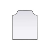 Elegant Lighting Everleigh 27"W x 32"H Rectangular Flat Iron Framed Vertical Accent Mirror Black