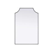 Elegant Lighting Everleigh 27"W x 42"H Rectangular Flat Iron Framed Vertical Accent Mirror Black