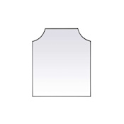 Elegant Lighting Everleigh 36"W x 42"H Rectangular Flat Iron Framed Vertical Accent Mirror Black
