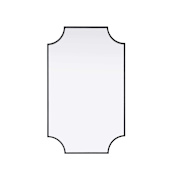 Elegant Lighting Everleigh 22"W x 36"H Rectangular Flat Iron Framed Accent Mirror Black