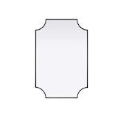 Elegant Lighting Everleigh 24"W x 36"H Rectangular Flat Iron Framed Accent Mirror Black