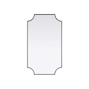 Elegant Lighting Everleigh 24"W x 42"H Rectangular Flat Iron Framed Accent Mirror Black