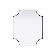 Elegant Lighting Everleigh 27"W x 32"H Rectangular Flat Iron Framed Accent Mirror Black