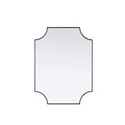 Elegant Lighting Everleigh 27"W x 36"H Rectangular Flat Iron Framed Accent Mirror Black