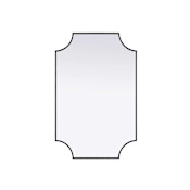 Elegant Lighting Everleigh 27"W x 42"H Rectangular Flat Iron Framed Accent Mirror Black