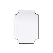 Elegant Lighting Everleigh 30"W x 42"H Rectangular Flat Iron Framed Accent Mirror Black