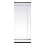 Elegant Lighting Viola 30" W x 70" H Rectangular Framed Accent Mirror Black