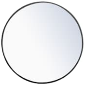 Elegant Lighting Vatinius 24" Diameter Circular Metal Framed Accent Mirror Black